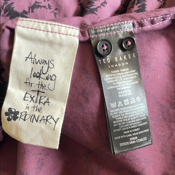 TED BAKER LONDON - Men's Purple Patterned Shirt - Picture 5 of 5